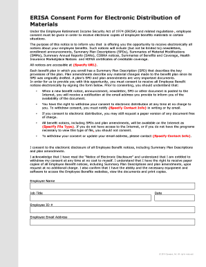 Erisa Consent Form