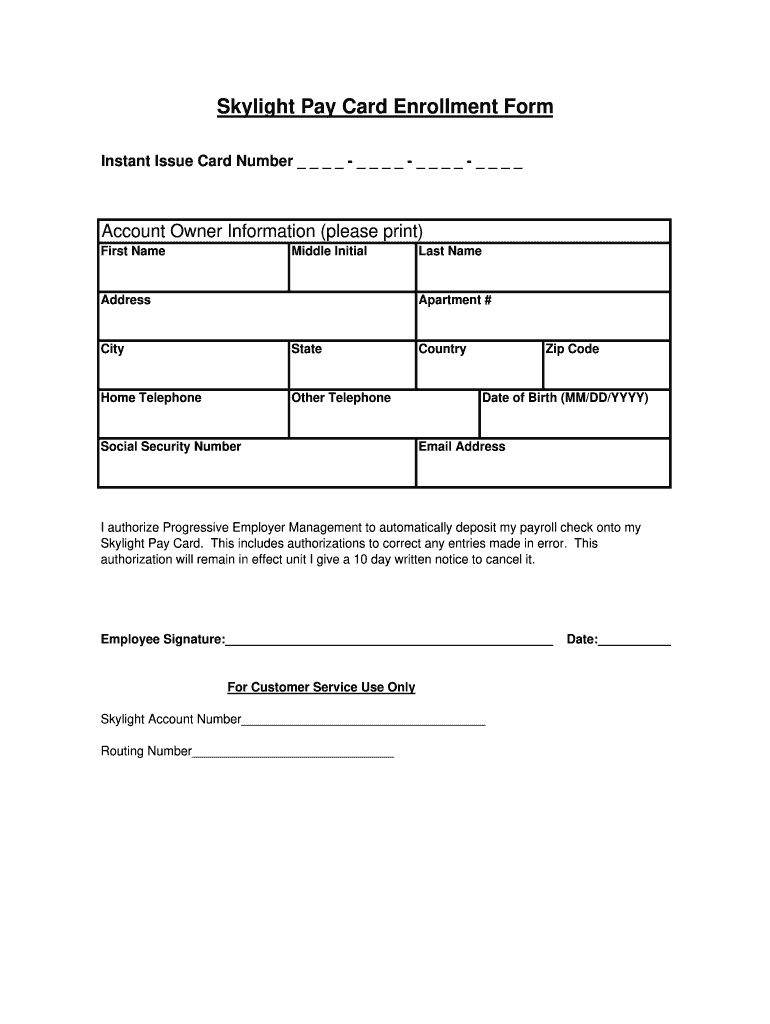 Enrollment Information Skylight