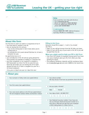 Leaving the UK Getting Your Tax Right Help If You Would Like More Help with This Form Go to Www Onlinepayrolls Co