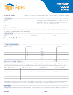 Expense Claim Form Apex