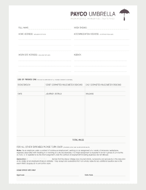 Payco Expenses  Form
