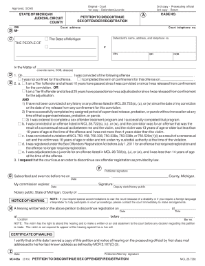 Forms MC 406a and MC 406b Courts Mi