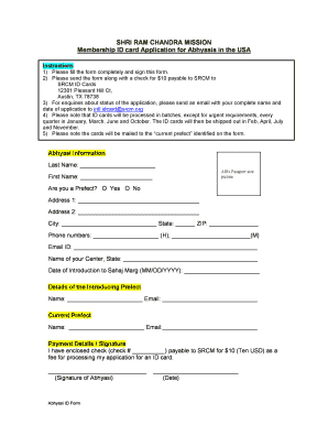 Heartfulness Abhyasi Registration  Form