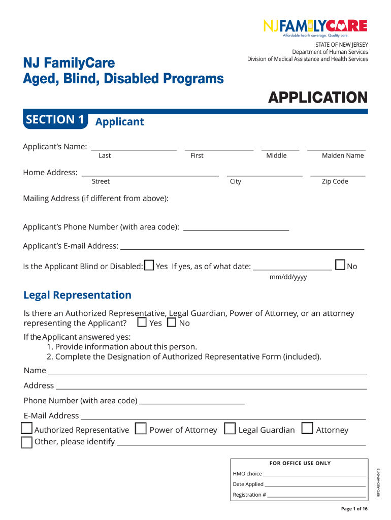  Njfamilycare Aged Blind Disabled Form 2016