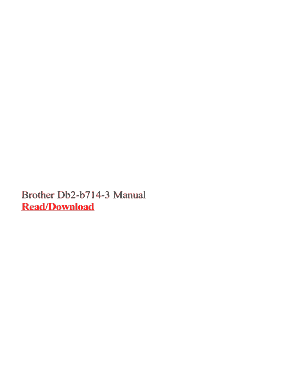 Brother Db2 B714 3 Instruction Manual  Form