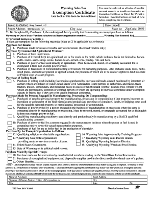 Sales Tax Exemption Certificate  Form