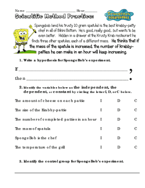 Scientific Method Practice  Form