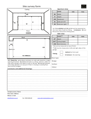 Site Survey Form Ryterna Garage Doors Ryternagaragedoors Co