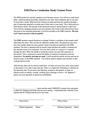 EMGNerve Conduction Study Consent Form