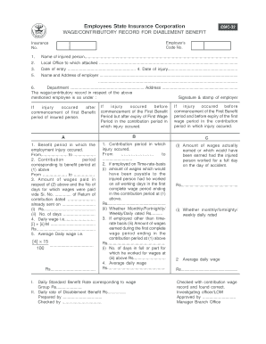 Form 32 Esic