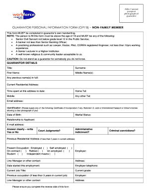 Guarantor Information Form
