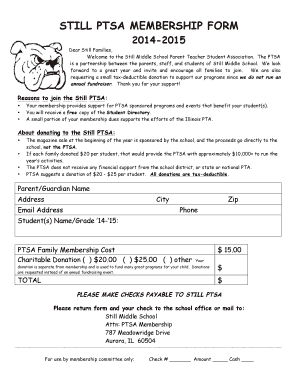 STILL PTSA MEMBERSHIP FORM Still Ipsd Org Still Ipsd