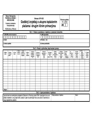 Gip Obrazac  Form