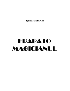 Frabato Magicianul PDF  Form