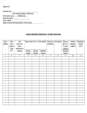 Knjiga Osnovnih Sredstava  Form