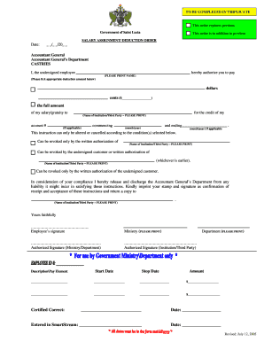 Salary Assignment Form