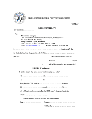 Family Protection Scheme  Form