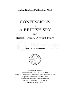 Confessions of a British Spy PDF  Form