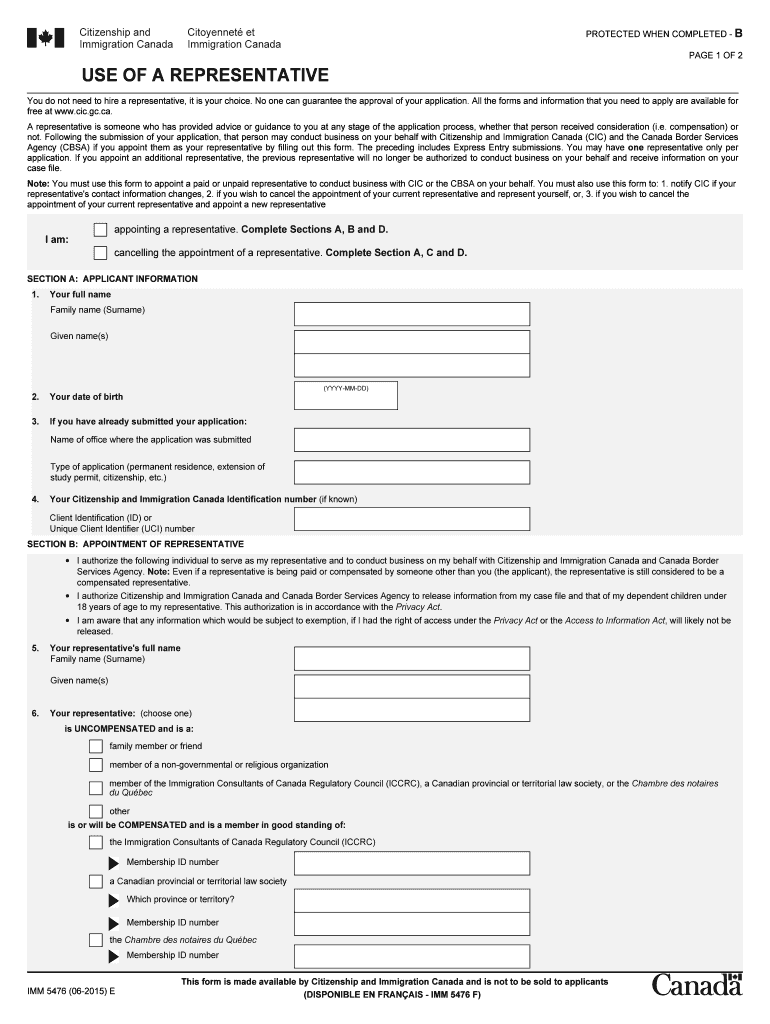  Canadian Visa Application Form PDF 2015