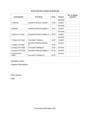 Surasaraswathi Sabha Books PDF  Form