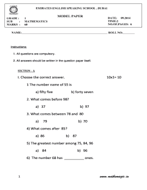 Emirates English Test PDF  Form