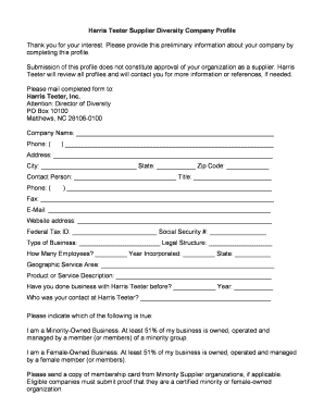 Harristeetersupliers Form