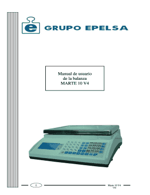 Balanza Epelsa Manual  Form