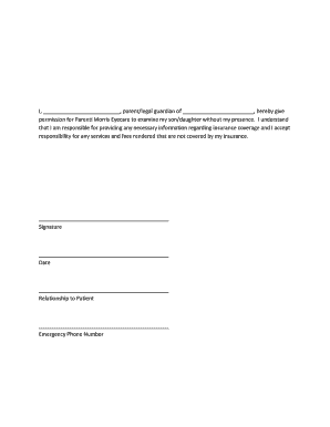 To Download the Minor Consent Form Parenti Morris Eyecare