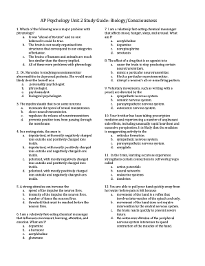 Ap Psychology Unit 2 Study Guide PDF  Form