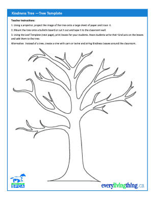 Kindness Tree Printable  Form