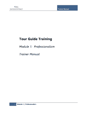 Trainer Manual Mod 1 Print Version PDF Swisscontact Swisscontact  Form