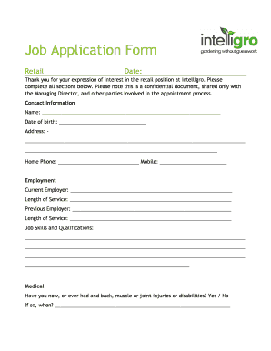 Job Application Form GENERAL Intelligro Co Nz Intelligro Co