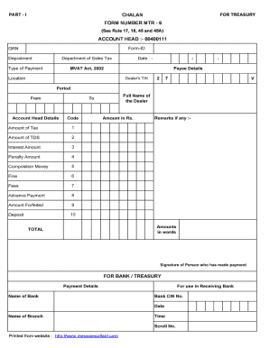 Chalan  Form