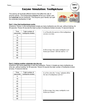 Toothpickase Lab PDF  Form