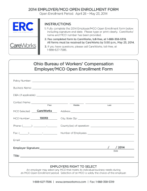 EMPLOYERMCO OPEN ENROLLMENT FORM