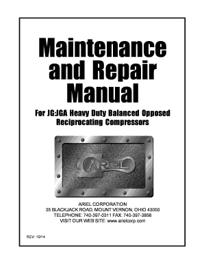 Ariel Compressor Manual PDF  Form