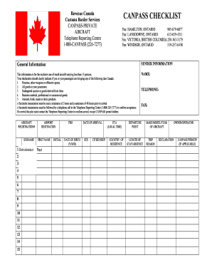 CANPASS Form DOC Pilotes