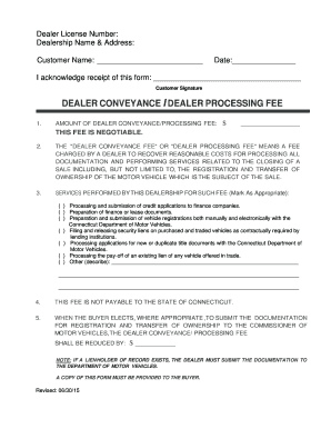 Revised Dealer DOC Fee Handout FINALsg DOCX Ct  Form