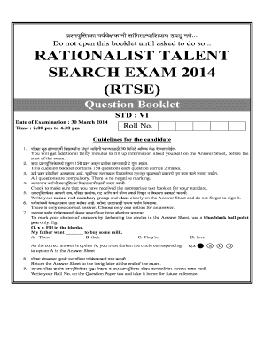Rtse Exam Question Paper  Form