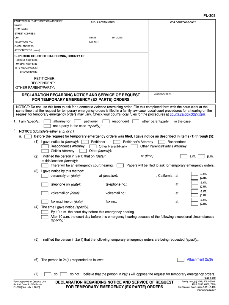  Fl 303  Form 2016