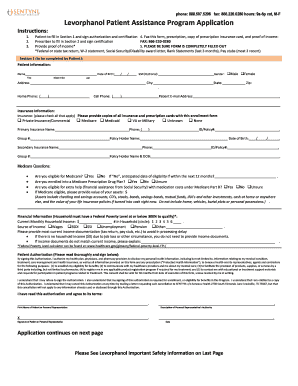 Patient Assistance Program Application  Form