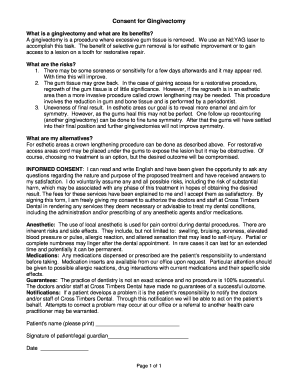 Gingivectomy Consent Form
