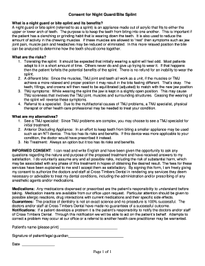 Night Guard Consent Form