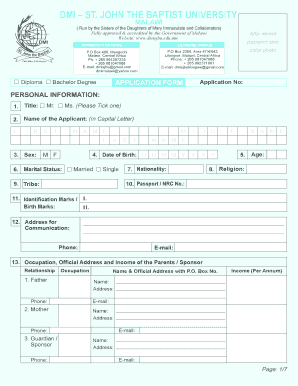 Dmi University  Form