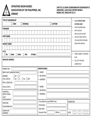 Ornap  Form