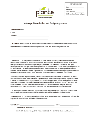 Landscape Design Contract  Form