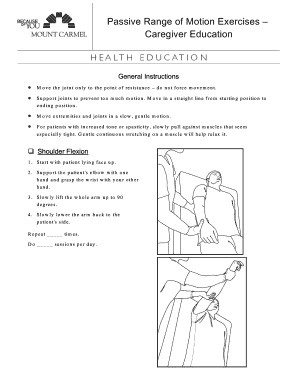 Passive Range of Motion Exercises  Form