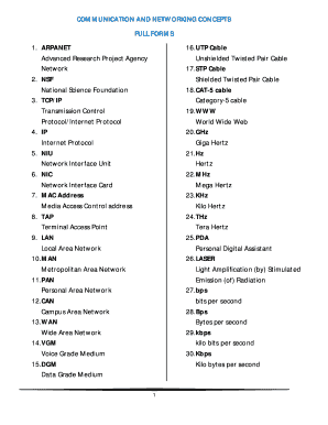 Networking Full Form PDF