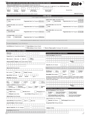  Rhb Credit Card Application Form PDF 2015