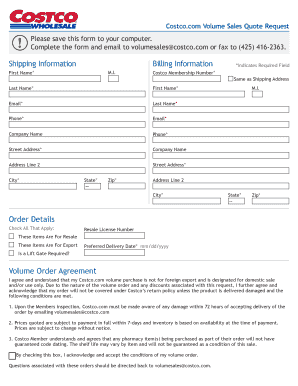 Com Volume Sales Quote Request  Form